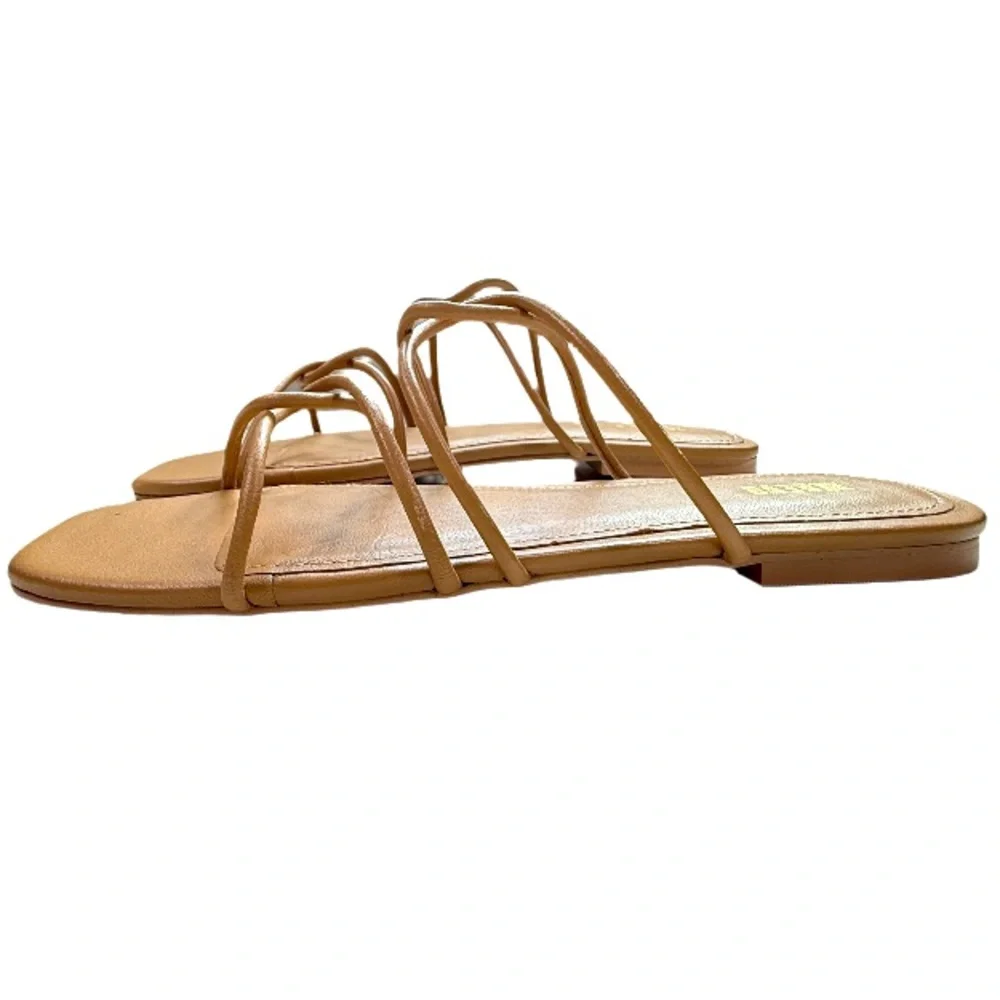 MAEVE | Anthropologie Tan Leather Strappy Sandals Vacation Resort Travel Beach